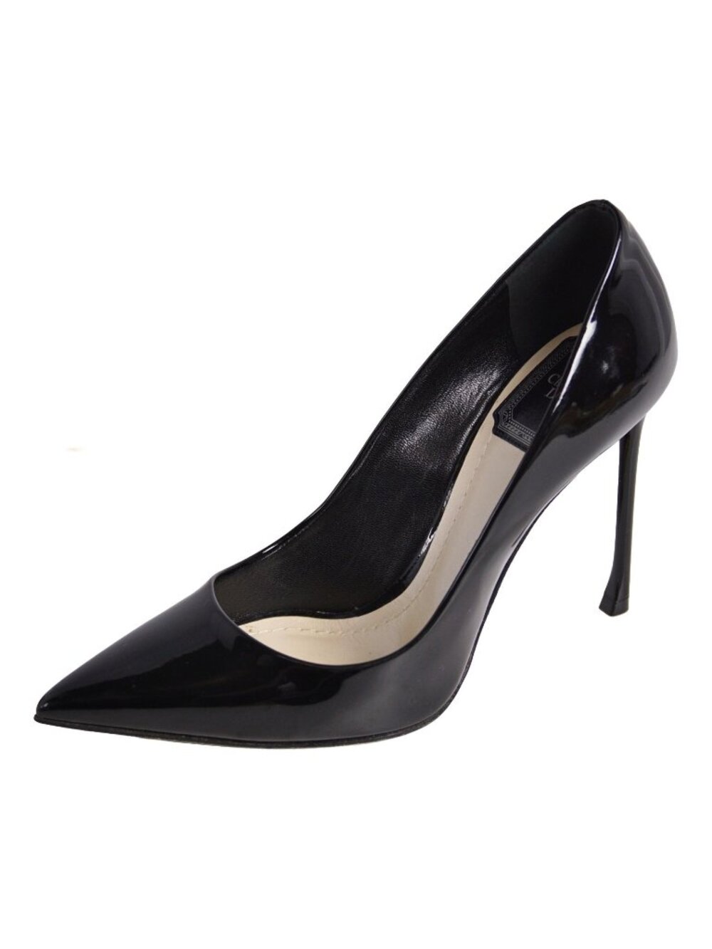 Dior Pumps Heels Pointed Toe Shoes Patent Leather Black